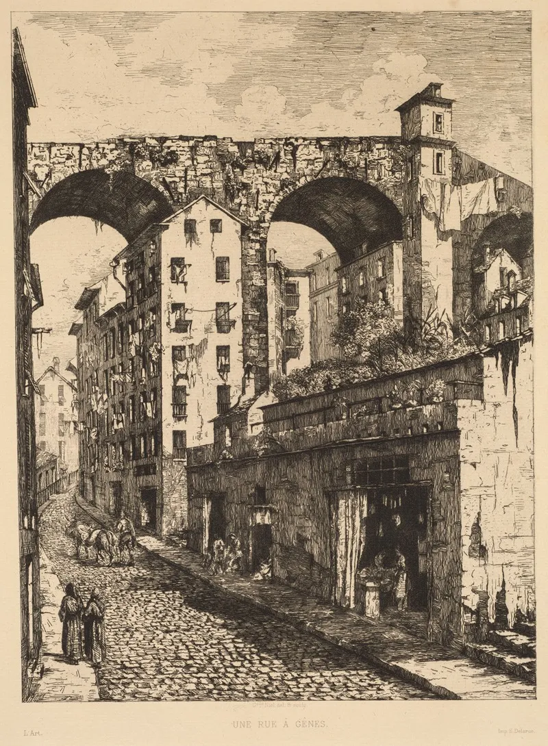A Street In Genoa Une Rue A Genes