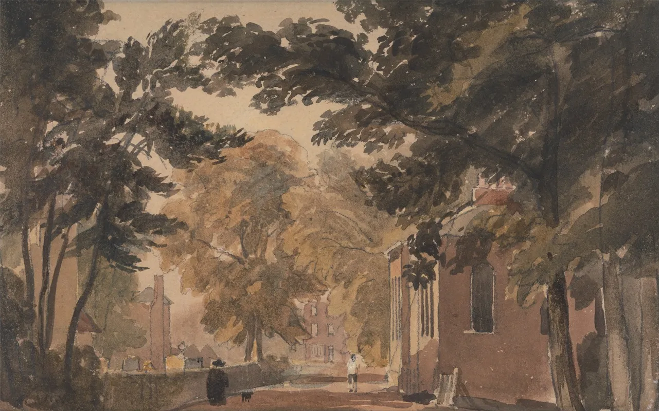 A Street In Harborne Wall Art by David Cox - High-Resolution Digital Print