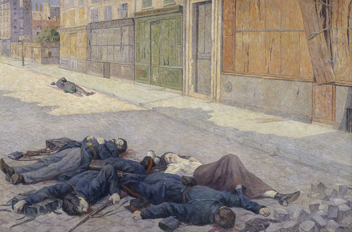 A Street In Paris In May 1871
