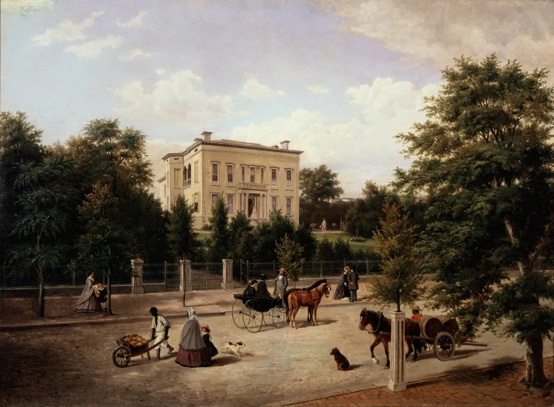 A Street In Saint Louis Wall Art by Henry Lewis - High-Resolution Digital Print