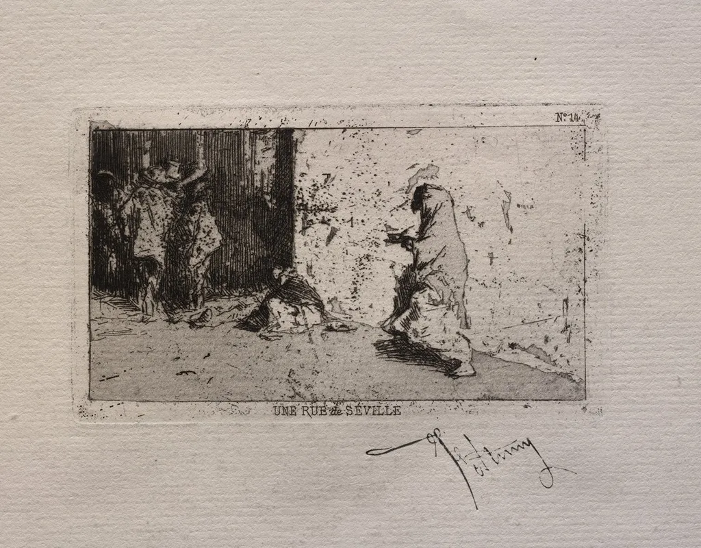 A Street In Seville Wall Art by Mariano Fortuny Marsal - High-Resolution Digital Print