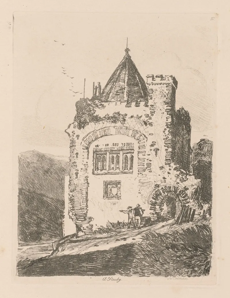 A Study 8 Wall Art by John Sell Cotman - High-Resolution Digital Print