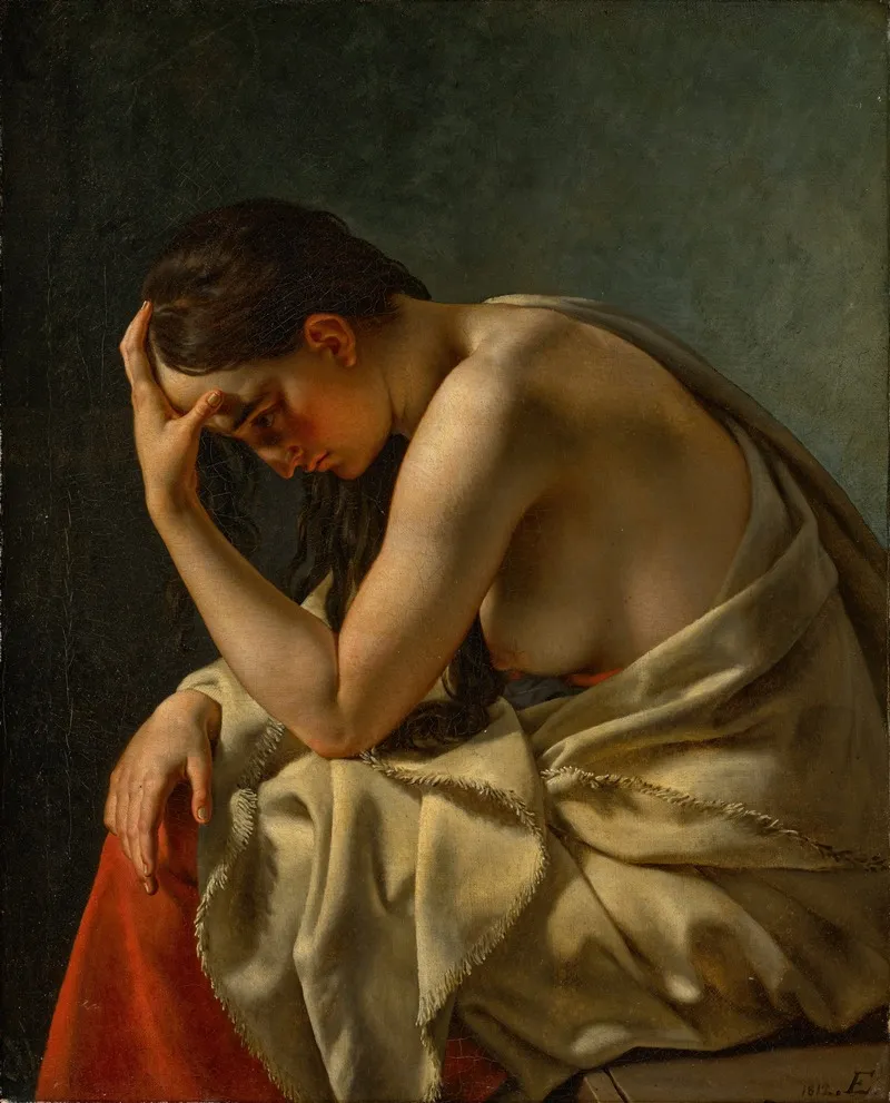 A Study Of A Woman 2 Wall Art by Christoffer Wilhelm Eckersberg - High-Resolution Digital Print