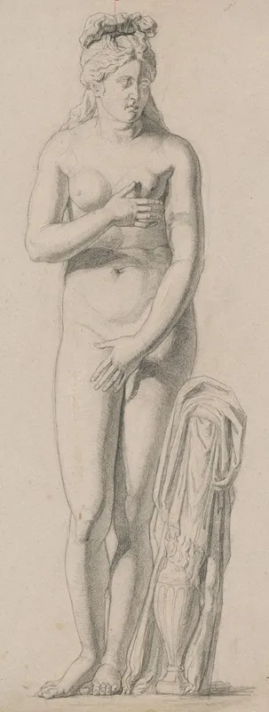 A Study Of An Ancient Female Figure Wall Art by Jozef Hanula - High-Resolution Digital Print