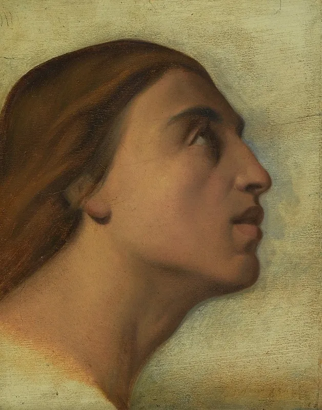A Study Of The Head Of Saint John The Evangelist In Profile