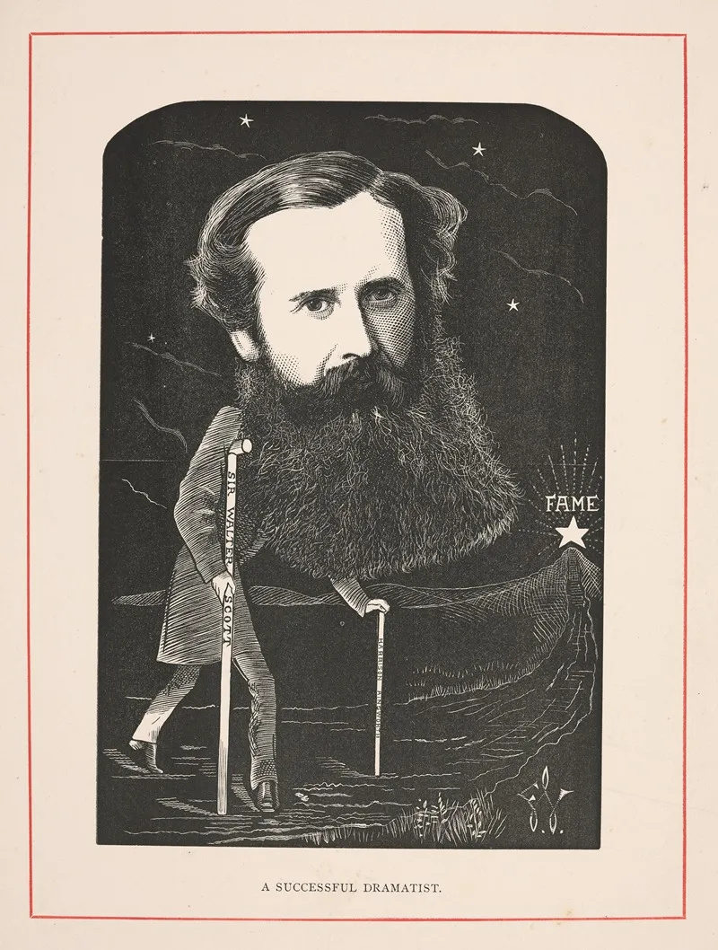 A Successful Dramatist Andrew Halliday Wall Art by Frederick Waddy - High-Resolution Digital Print