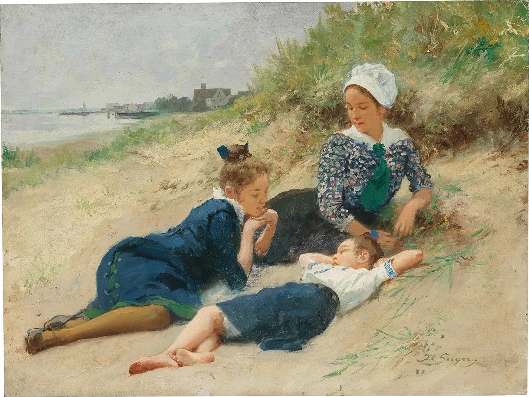 A Summer Day In The Dunes Wall Art by Hermann Seeger - High-Resolution Digital Print