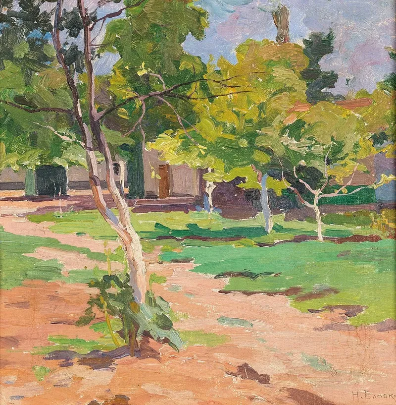A Summer Garden Wall Art by Nikolai Semenovich Samokish - High-Resolution Digital Print