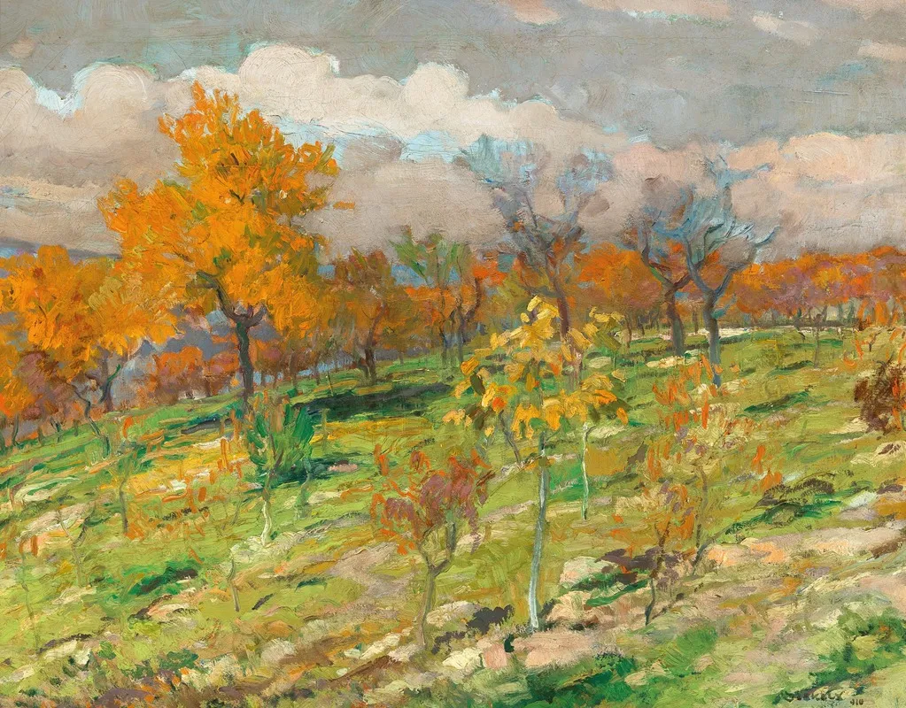 A Summer Landscape 3 Wall Art by André de Székély - High-Resolution Digital Print