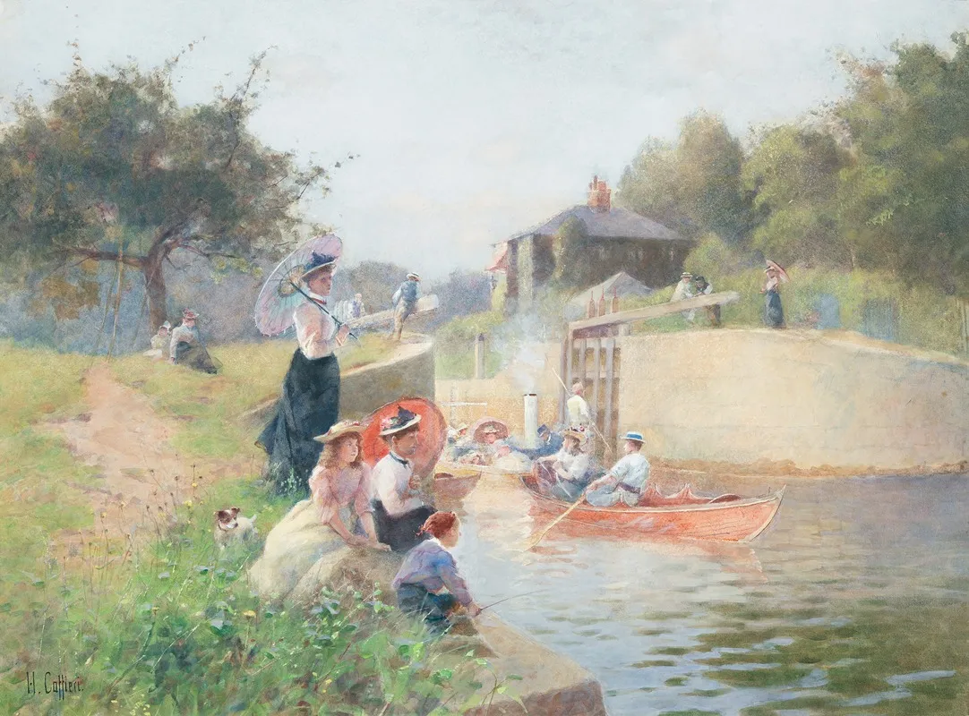 A Summers Day Marlow Lock Wall Art by Hector Caffieri - High-Resolution Digital Print