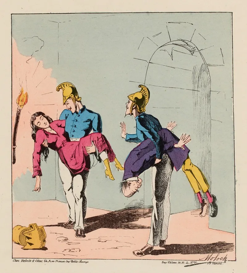 A T Y Dla Chance Ce Trompassol Vla Un Sauvetage Qui Va Le Faire Couvrir De Lauriers Wall Art by Moloch (Alphonse Hector Colomb) - High-Resolution Digital Print