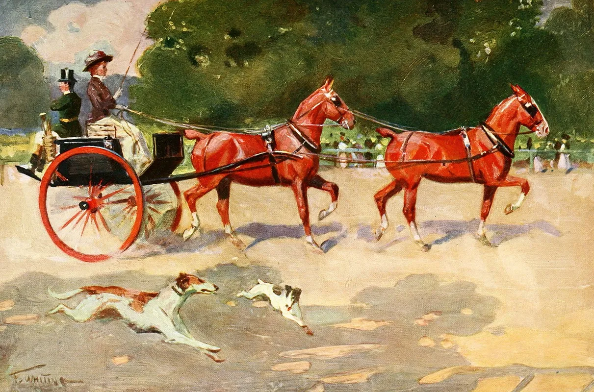 A Tandem Team Wall Art by Frederic Whiting - High-Resolution Digital Print