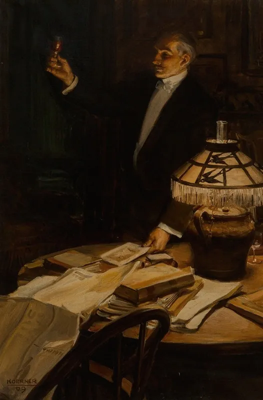 A Toast To You Wall Art by William Henry Dethlef Koerner - High-Resolution Digital Print