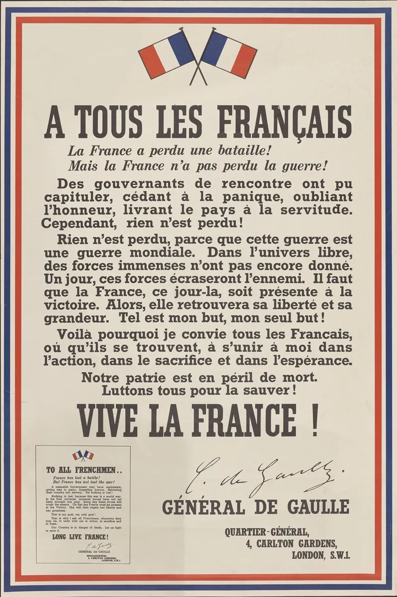 A Tous Les Francais To All Frenchmen
