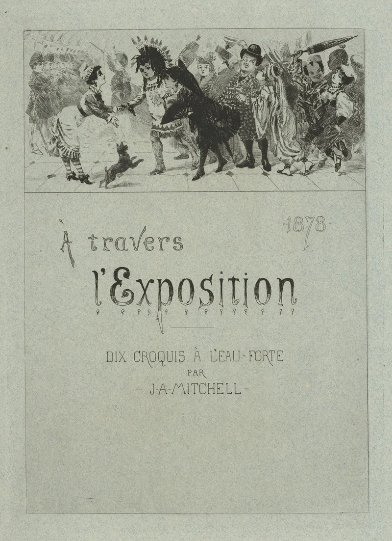 A Travers Lexposition Title Page Wall Art by John Ames Mitchell - High-Resolution Digital Print