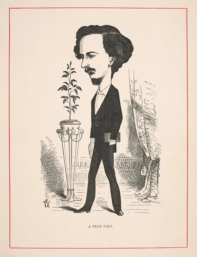 A True Poet Algernon Charles Swinburne Wall Art by Frederick Waddy - High-Resolution Digital Print