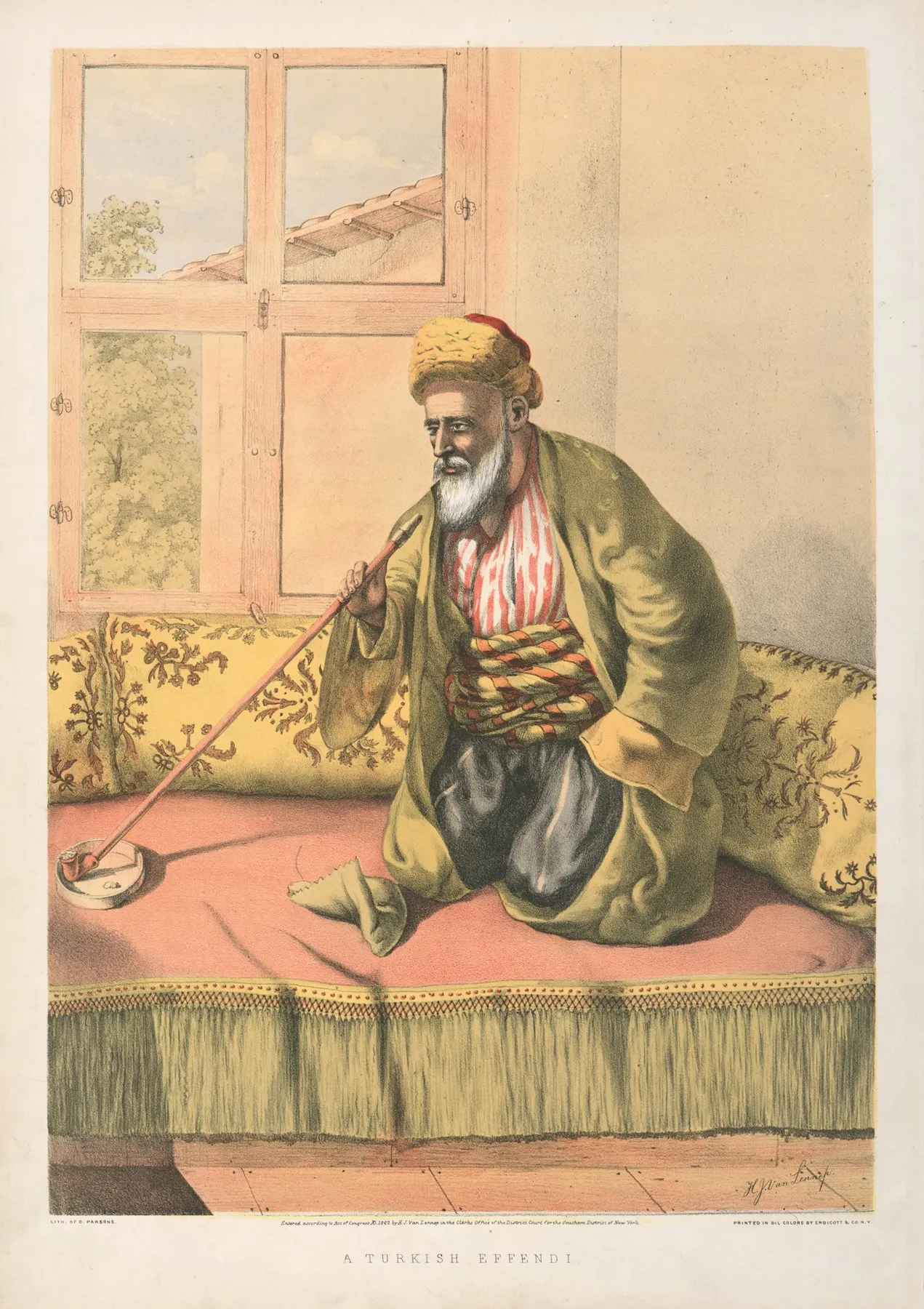 A Turkish Effendi Wall Art by Henry John Van-Lennep - High-Resolution Digital Print