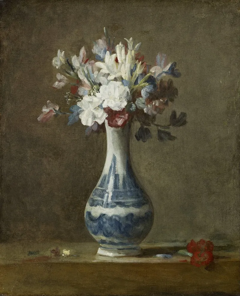 A Vase Of Flowers 3 Wall Art by Jean Siméon Chardin - High-Resolution Digital Print