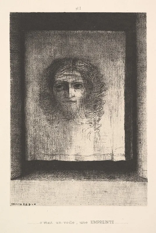A Veil A Printed Image by Odilon Redon - High-Resolution Digital Print