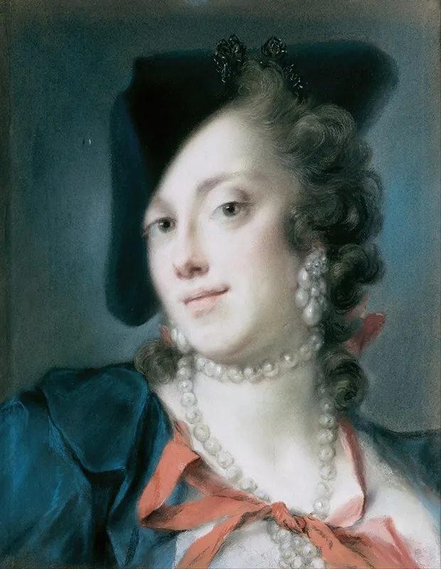 A Venetian Lady From The House Of Barbarigo Caterina Sagredo Barbarigo Wall Art by Rosalba Carriera - High-Resolution Digital Print