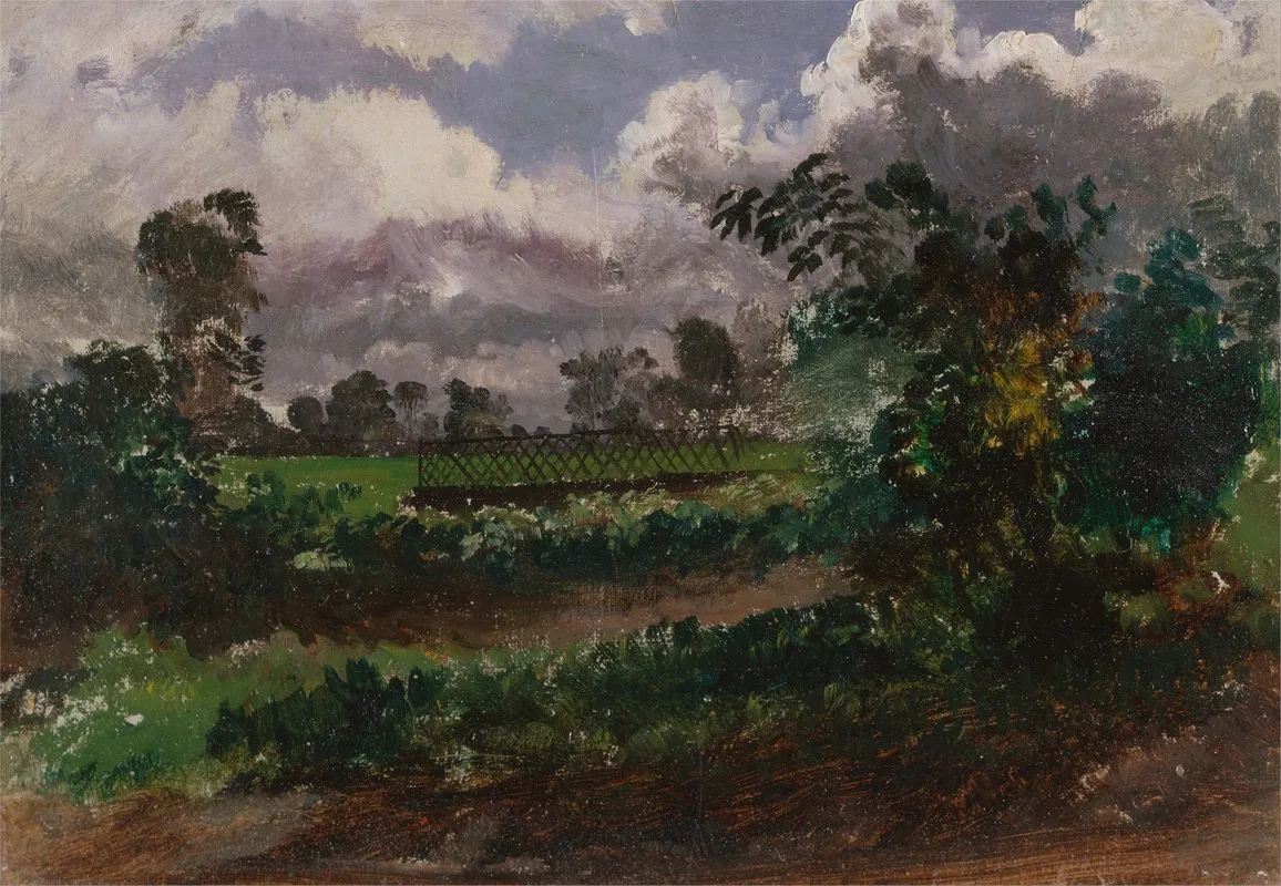 A View Across The Artists Garden From His House At Exmouth Devonshire