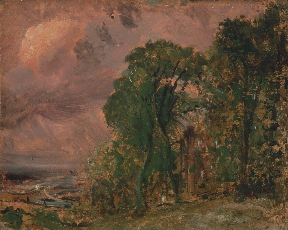 A View At Hampstead With Stormy Weather Wall Art by John Constable - High-Resolution Digital Print