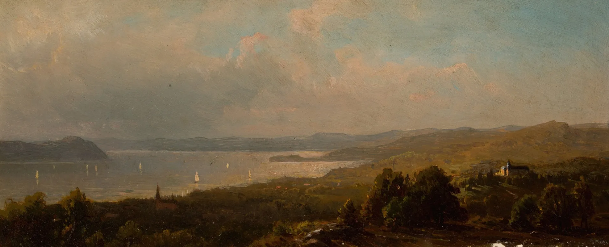 A View From Mr Henry Villard Villa At Dobbs Ferry Hudson
