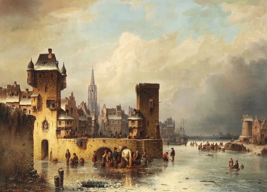 A View Of A Canal In Winter