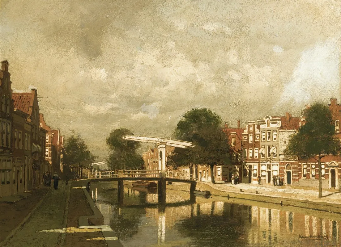 A View Of A Dutch Town Wall Art by Johannes Christiaan Karel Klinkenberg - High-Resolution Digital Print
