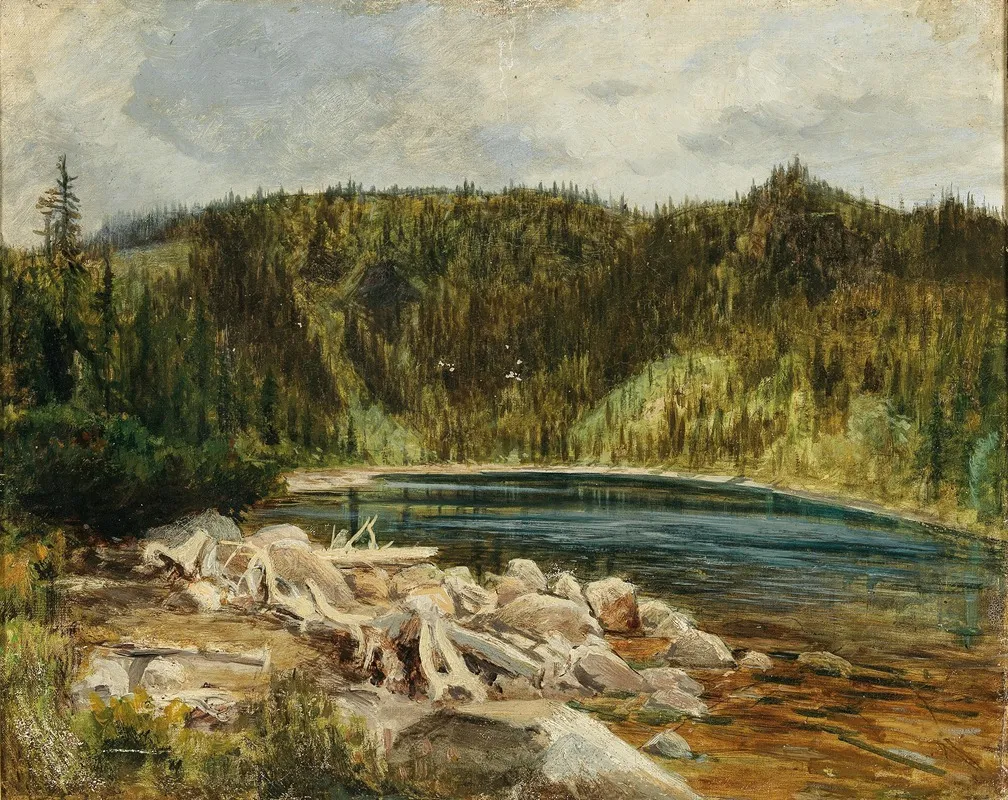 A View Of A Lake At The Bohemian Forest