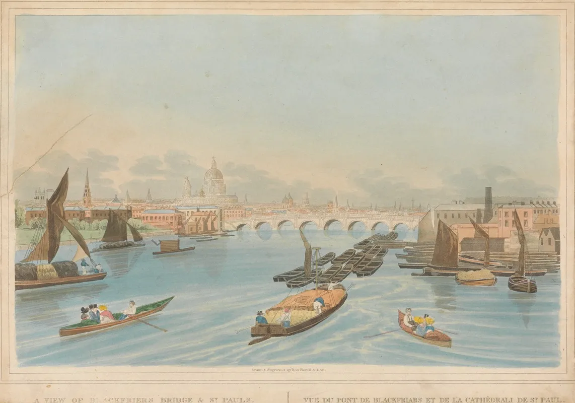 A View Of Blackfriars Bridge And St Pauls