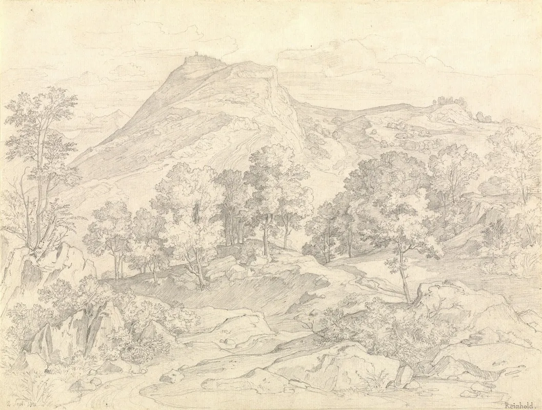 A View Of Civitella From The Serpentara Next To Olevano
