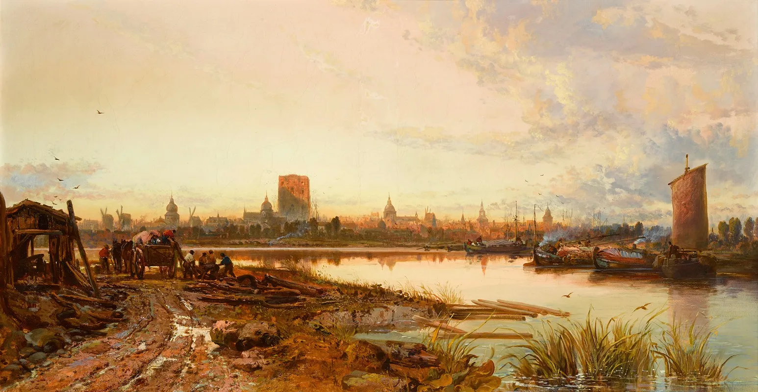 A View Of Dordrecht With Grote Kerk