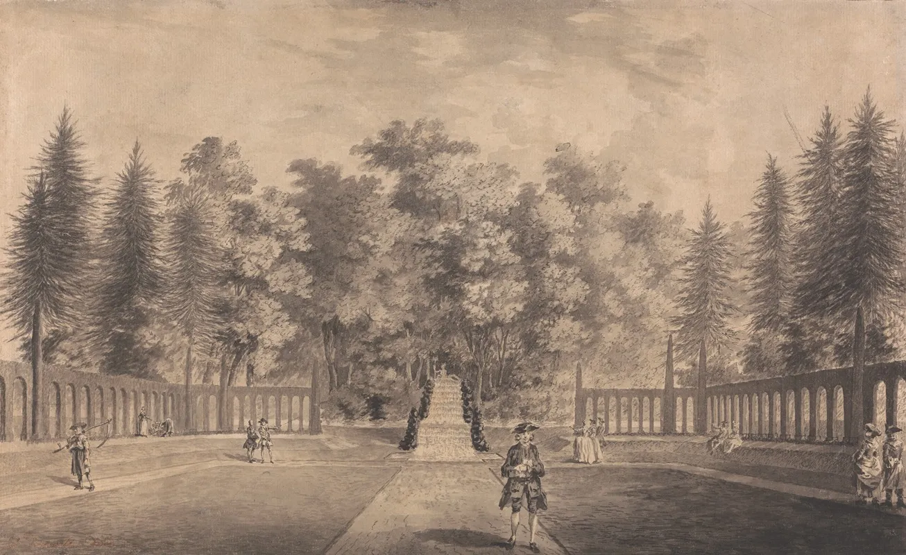 A View Of Esq Turners Garden At Valence In Kent Wall Art by John Donowell - High-Resolution Digital Print