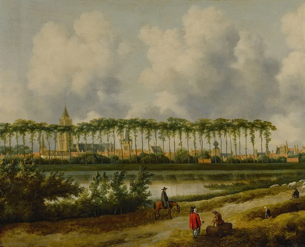 A View Of Gorinchem From The Southwest Wall Art by Jan Van Kessel The Elder - High-Resolution Digital Print