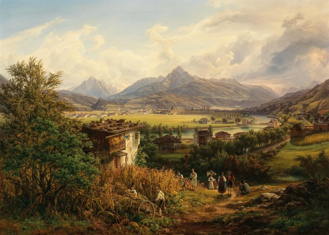 A View Of Innsbruck Wall Art by Anton Schiffer - High-Resolution Digital Print