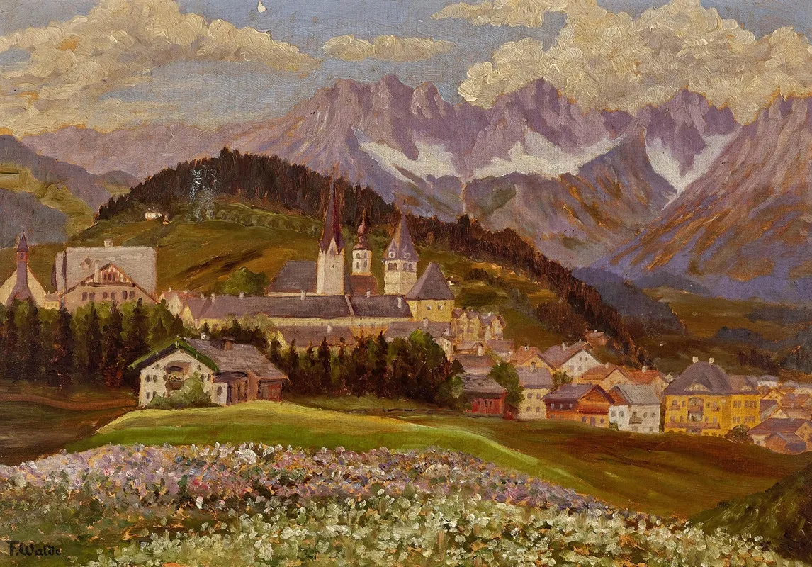A View Of Kitzbuhel Wall Art by Franz Walde - High-Resolution Digital Print