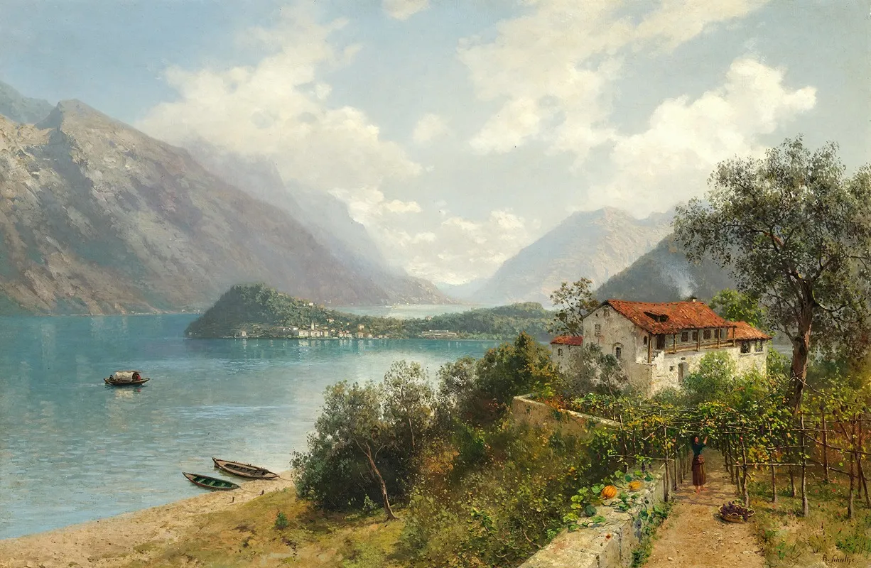 A View Of Lake Como 2 Wall Art by Robert Schultze - High-Resolution Digital Print