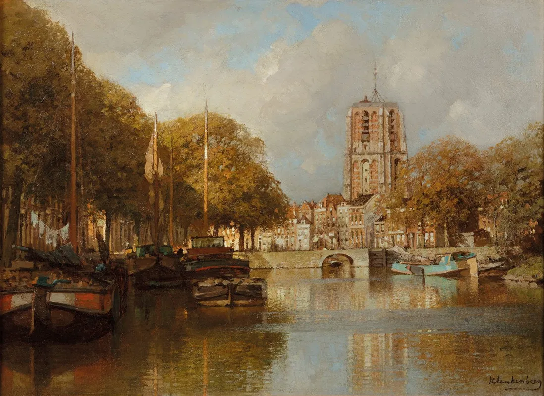 A View Of Leeuwarden With The Oldenhove Wall Art by Johannes Christiaan Karel Klinkenberg - High-Resolution Digital Print