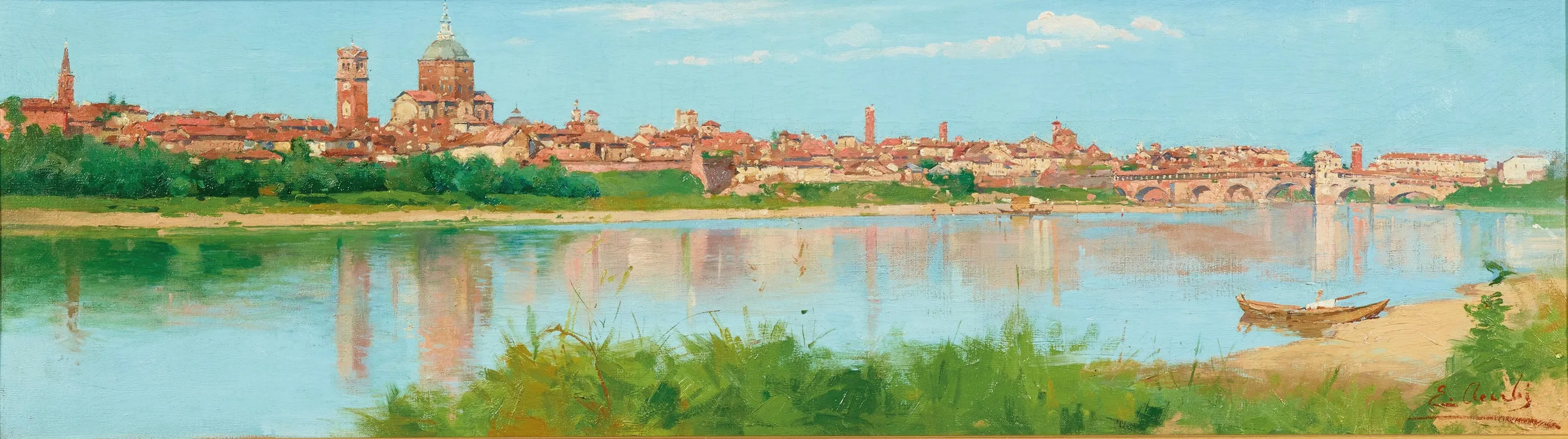 A View Of Padua From Ticino Wall Art by Ezechiele Acerbi - High-Resolution Digital Print