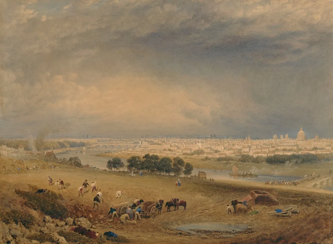 A View Of Paris From Passy Wall Art by Frederick Nash - High-Resolution Digital Print