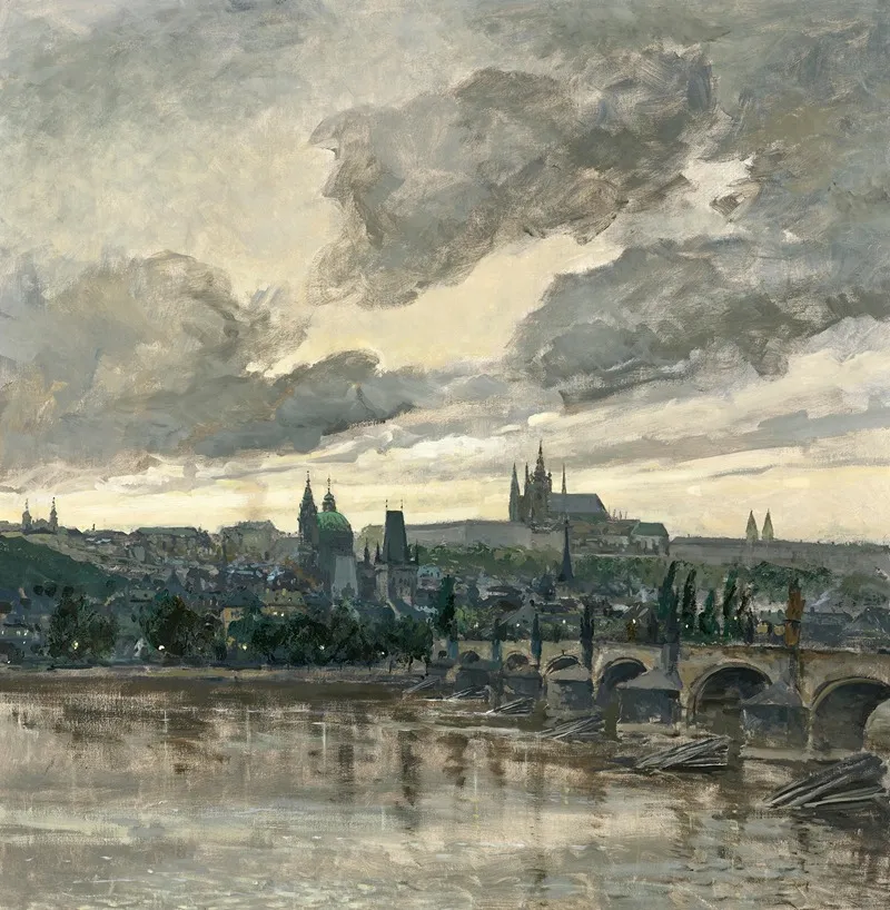 A View Of Prague 2 Wall Art by Viktor Olíva - High-Resolution Digital Print