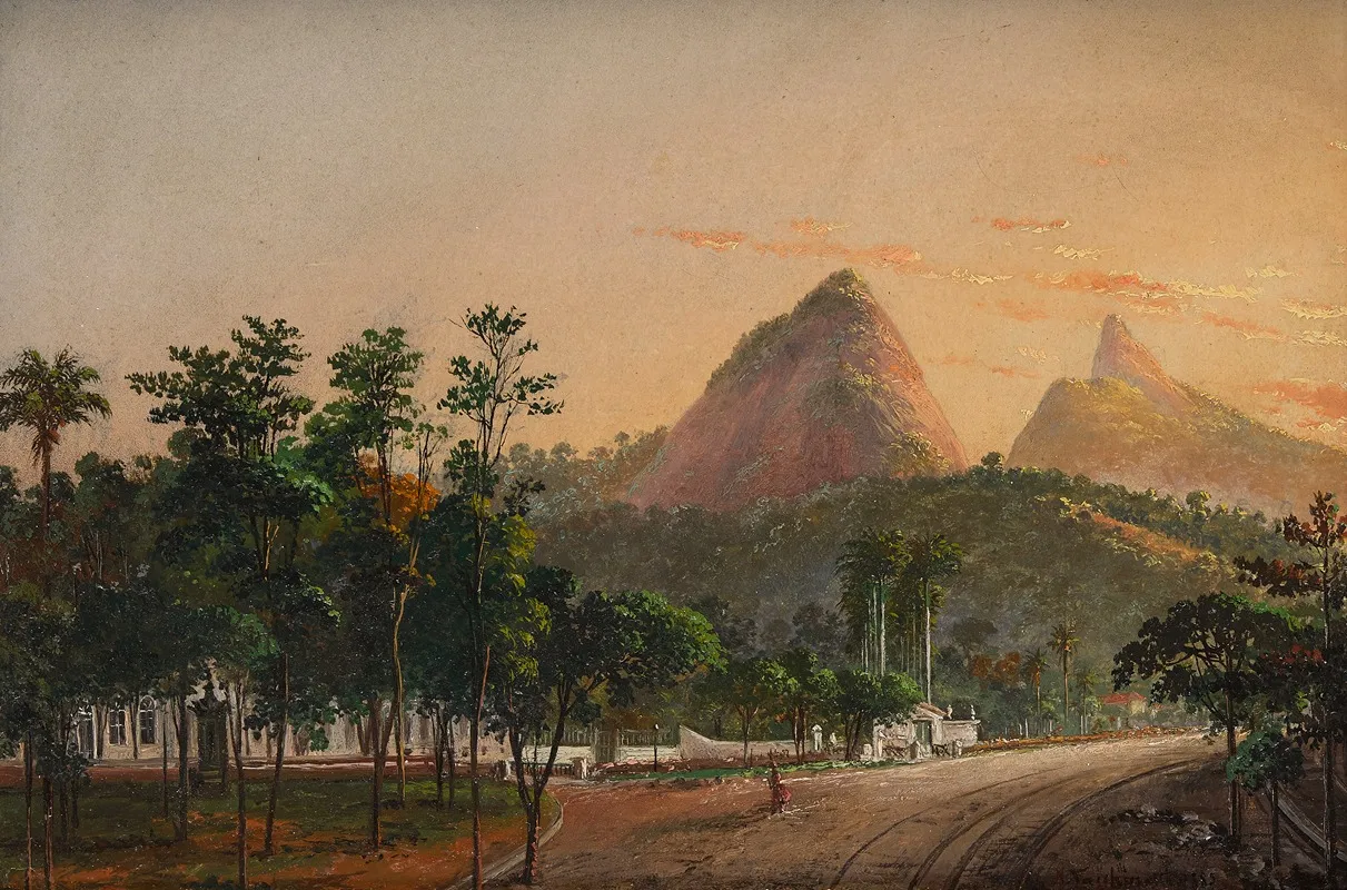 A View Of Rio De Janeiro From Barrio Cosme Velho Wall Art by Nicolau Antonio Facchinetti - High-Resolution Digital Print