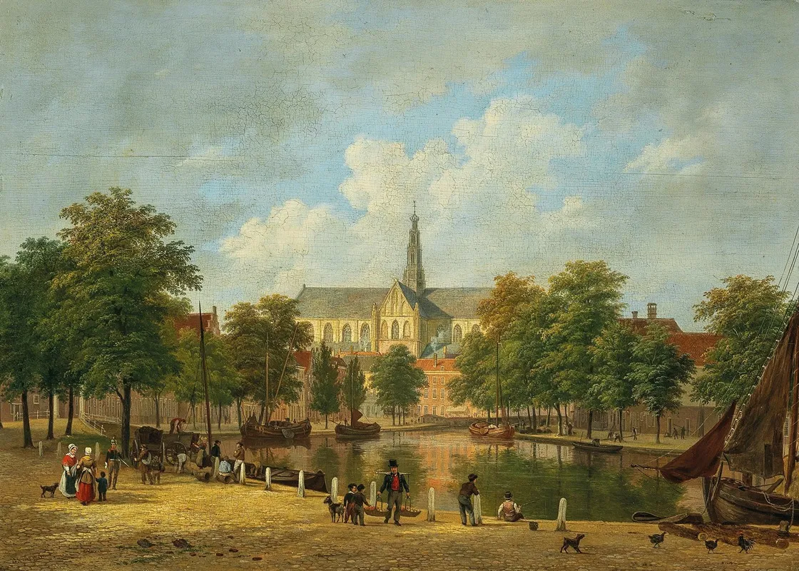 A View Of Sint Bavokerk Church Grote Kerk In Haarlem