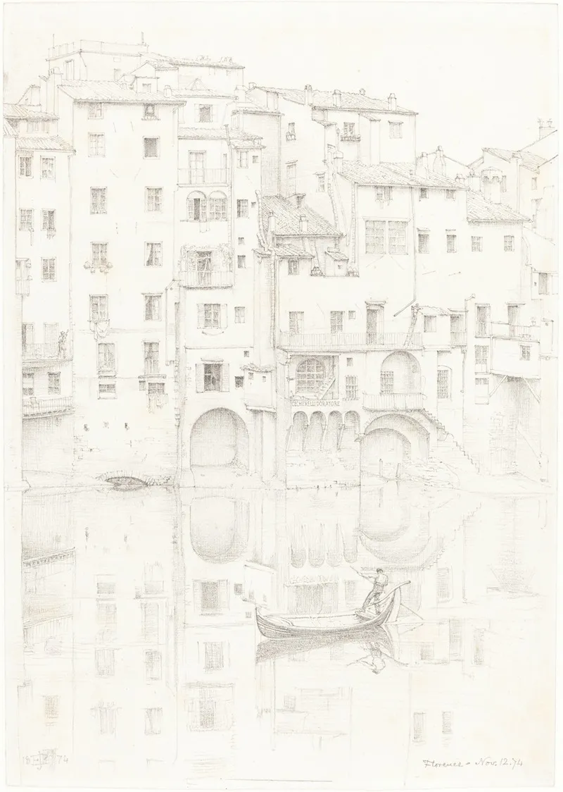 A View Of The Arno Florence Wall Art by Edward John Poynter - High-Resolution Digital Print