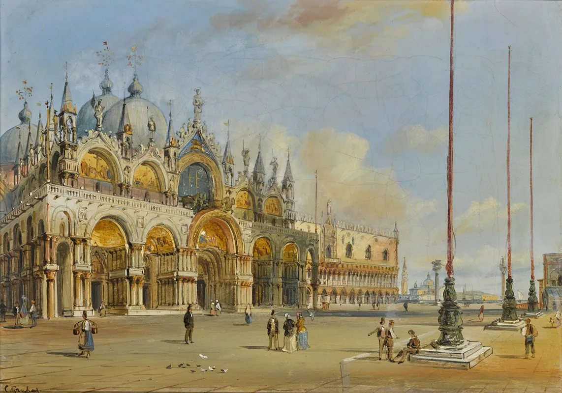 A View Of The Basilica Di San Marco Wall Art by Carlo Grubacs - High-Resolution Digital Print