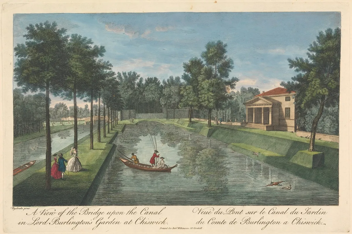 A View Of The Bridge Upon The Canal In Lord Burlingtons Garden At Chiswick