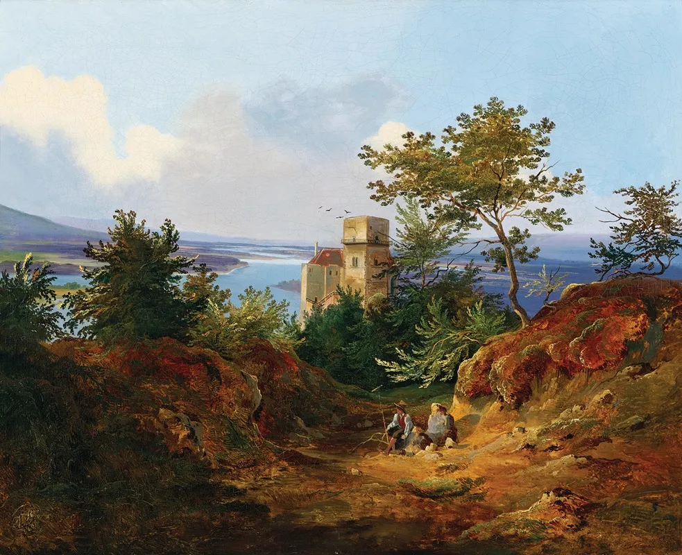A View Of The Danube Valley With The Greifenstein Ruins