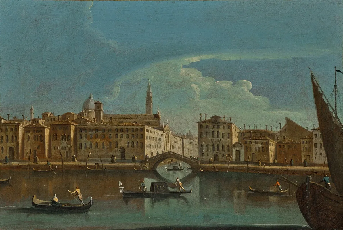 A View Of The Fondamente Nove With The Ponte Dei Mendicanti Venice Wall Art by Francesco Tironi - High-Resolution Digital Print