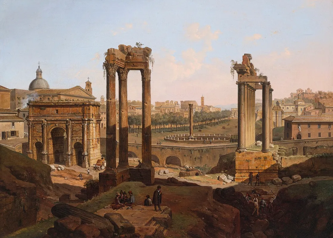 A View Of The Forum Romanum Rome Wall Art by Jean Victor Louis Faure - High-Resolution Digital Print